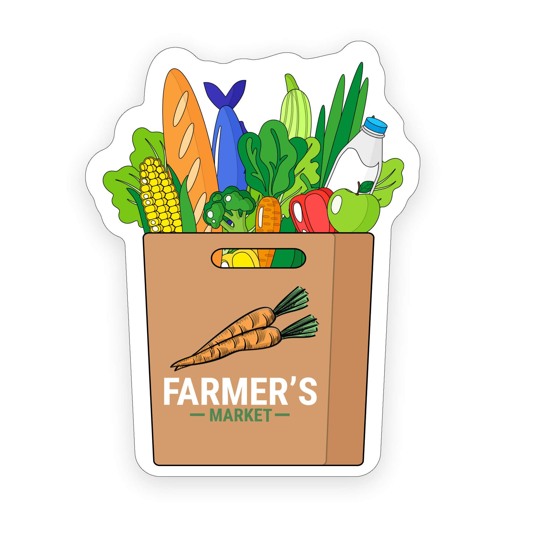 Grocery Bag Shaped NoteKeeper™ Magnet 20 Mil                     
